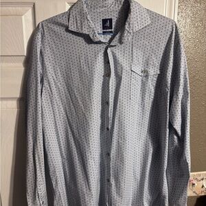 johnnie-O Light Blue Patterned Button Down Shirt